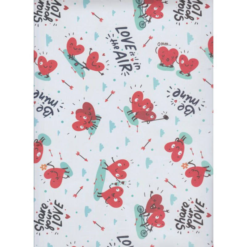 

Kertas Kado Sansan Wawa SW 5649 "heart/love/arrow/couple