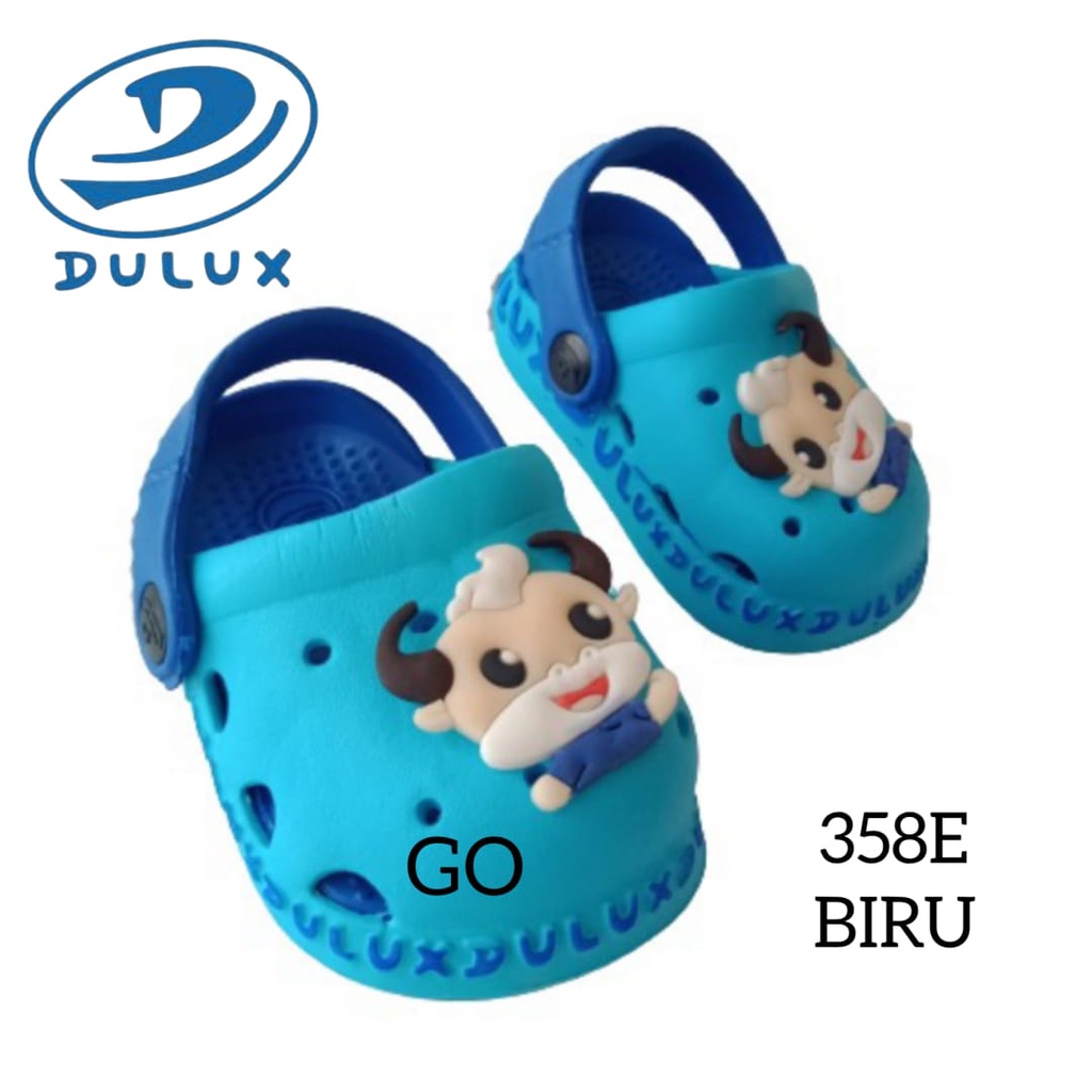 gof DULUX 358ED MOW PAO Sandal Anak Lucu Motif Sapi l Sandal Baim Karet Empuk