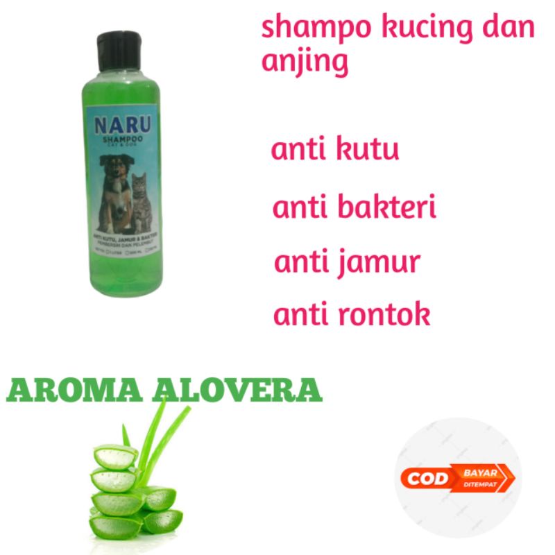 SHAMPO KUCING DAN ANJING ANTI KUTU, BAKTERI,JAMUR &amp; RONTOK NETTO 1 LITER,500 ML,250 ML