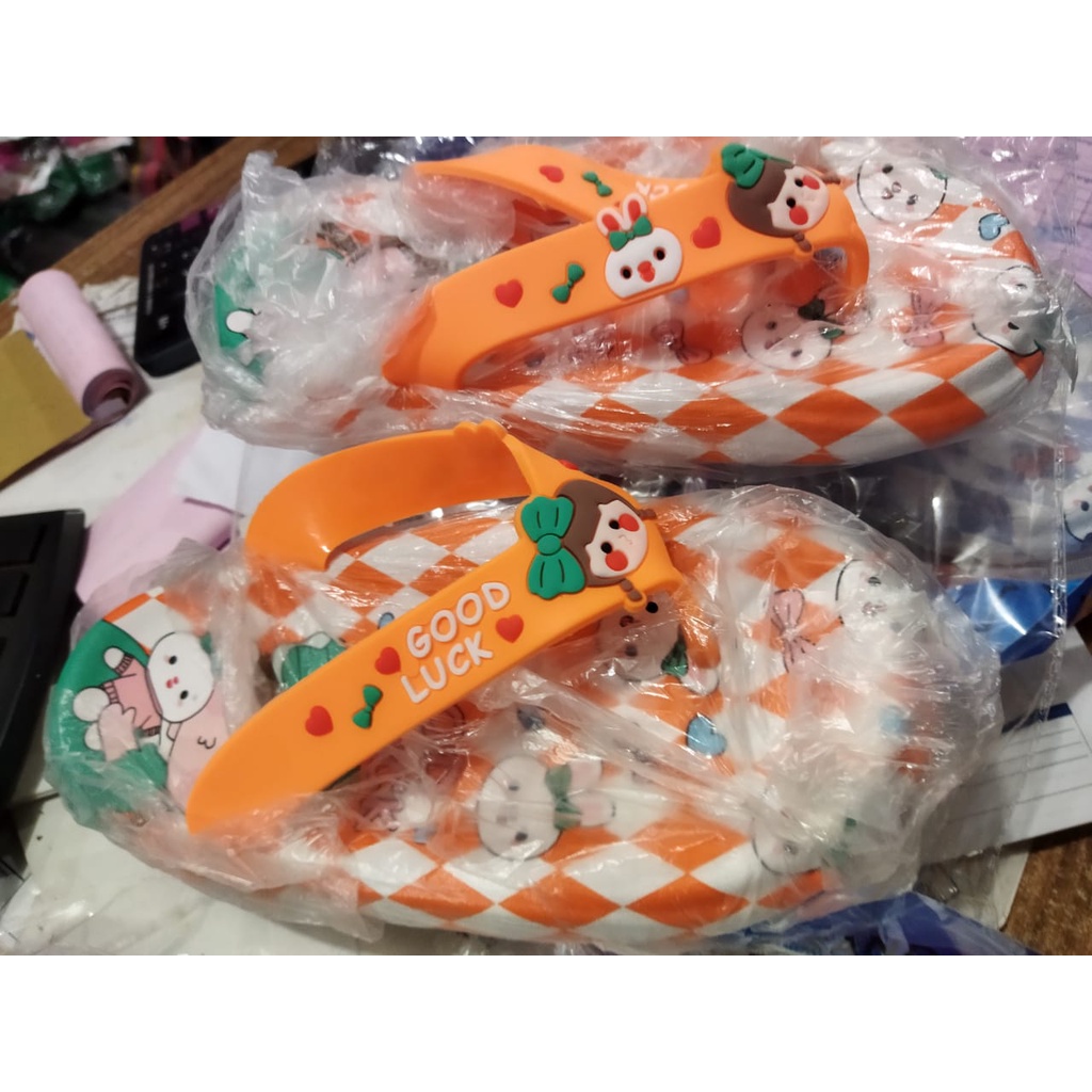 Sandal jepit anak perempuan karet jelly chibi goodluck balance 5019-A1 (24-35) Sandal anak import terlaris