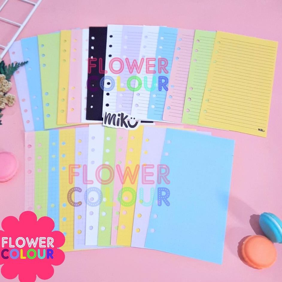 

ISI BINDER LOOSE LEAF RAINBOW POLOS - A6 6RING POLOS LBmz (Serba Murah)