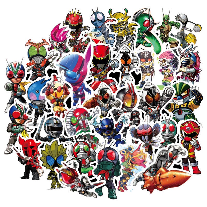 50 PCs Kamen Knight bagasi stiker tampan ponsel laptop dekorasi gitar kulkas stiker koper stiker can