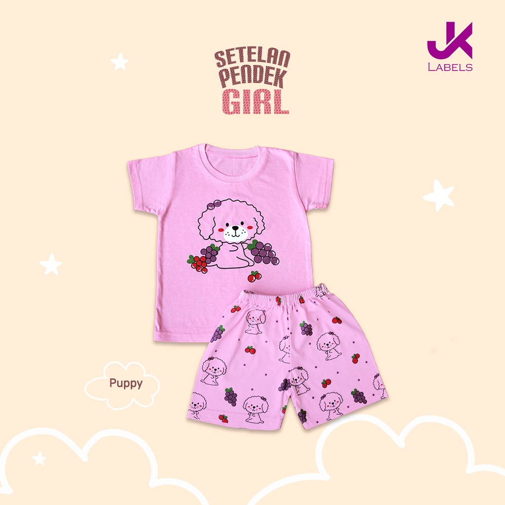 JK Setelan Pendek Girl - Puppy (1-8 TAHUN)