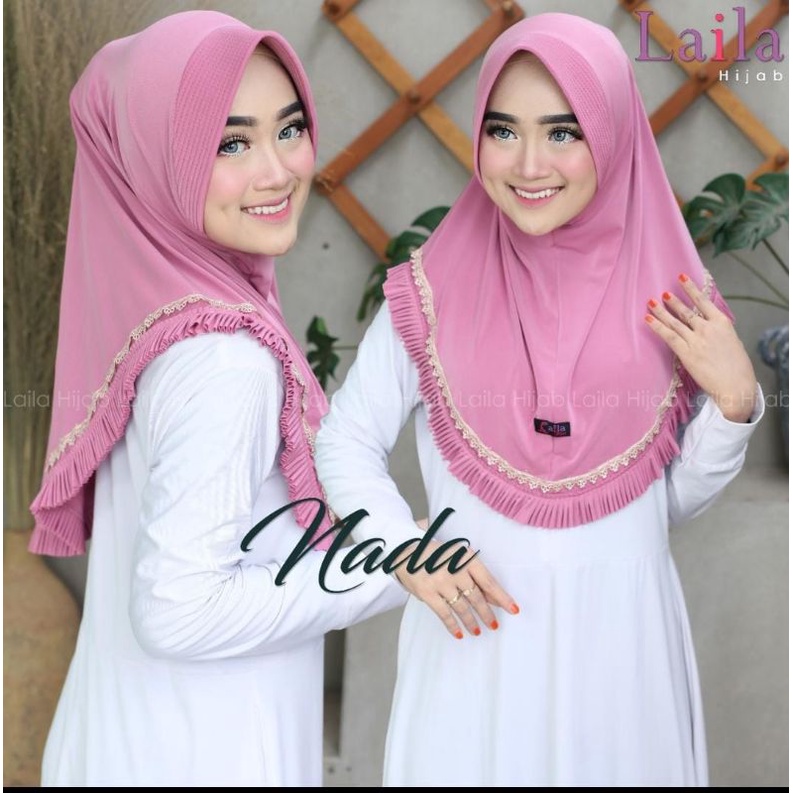 Laila Nada••Hijab Instan Renda Rempel - Laila Hijab - Jersey