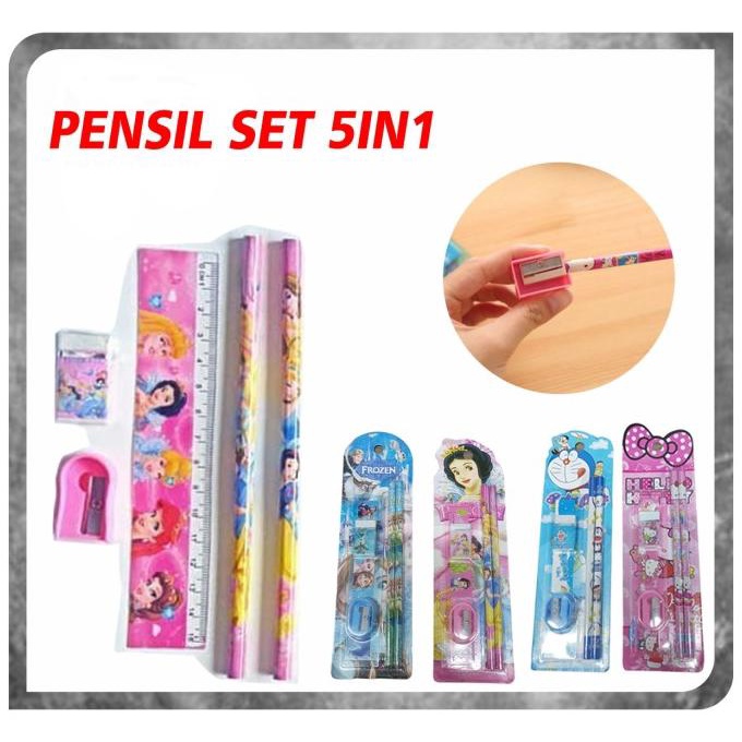 

Alat Tulis Set 5In1 Karakter Lucu / Pensil Anak Karakter 5In1 Mini Sta