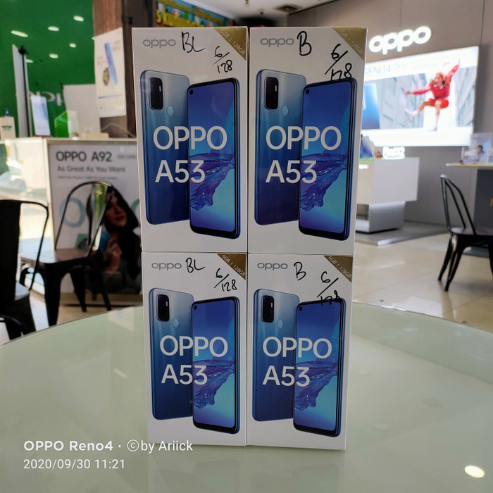 OPPO A53 6/128 - Ram 6GB / Rom 128GB - Baru - Garansi Resmi - Hitam - Biru