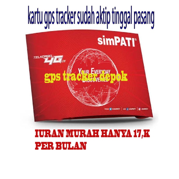 kartu gps tracker prabayar aktip simpati telkomsel iuran 17rb per bulan