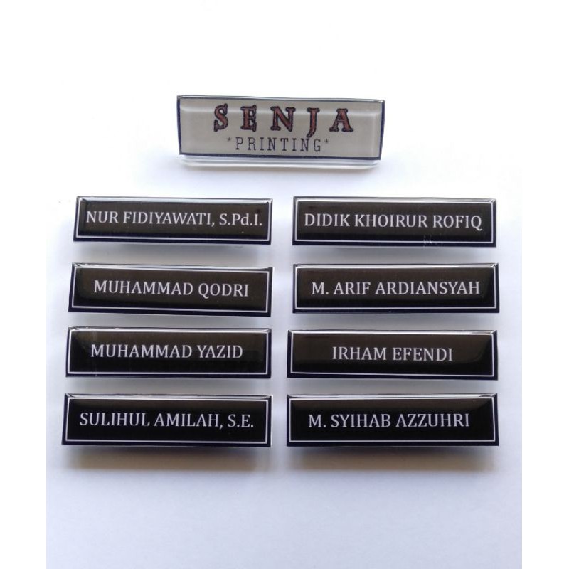 

NAMETAG AKRILIK RESIN (NAMA DADA AKRILIK)