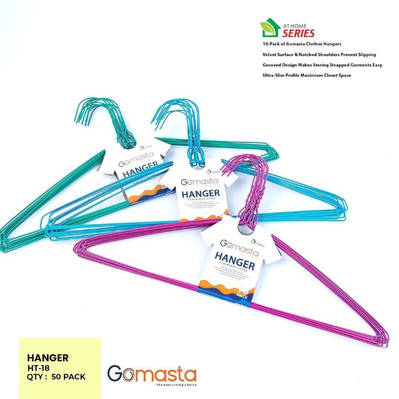 Gantungan Baju/ Hanger Baju Kawat Stainless Steel Original Isi 10pcs