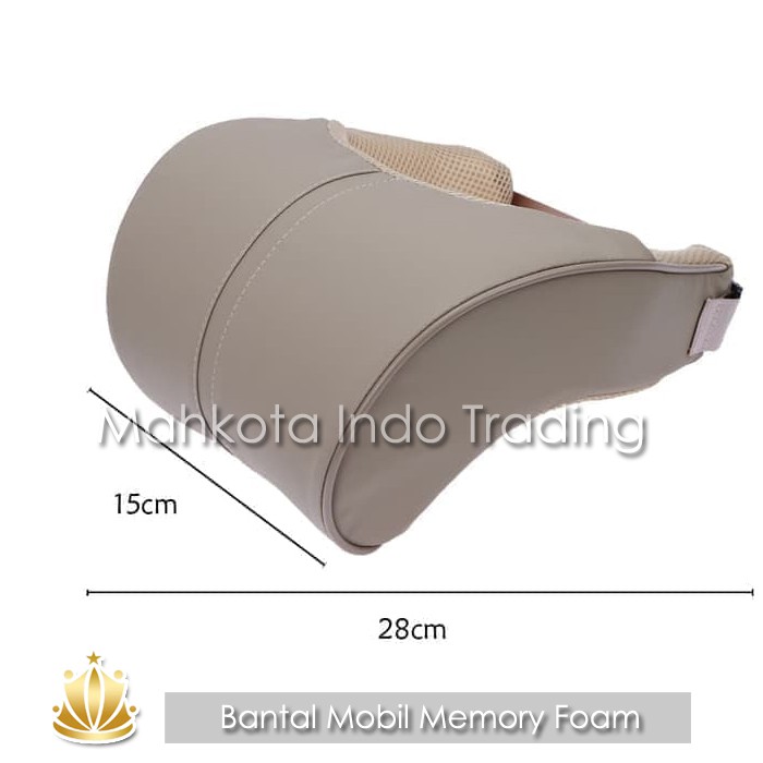 Bantal Mobil Premium Memory Foam / Bantal Leher Kulit TEBAL Empuk