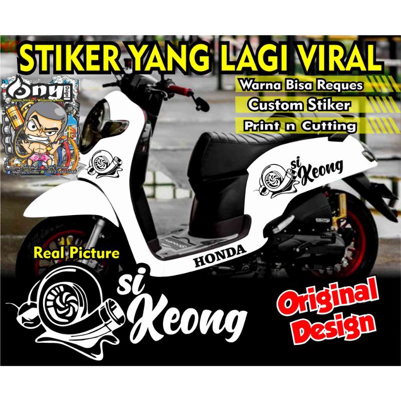 STIKER SCOOPY SIPUT CUTTING STICKER SCOOPY KEONG NEW 2023 SKOTLET VARIASI VARIASI SCOOPY
