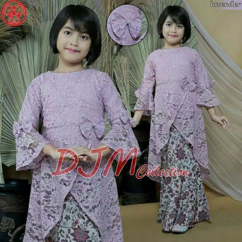 setelan kebaya anak srikandi brokat / kebaya kartini / kebaya anak tunik