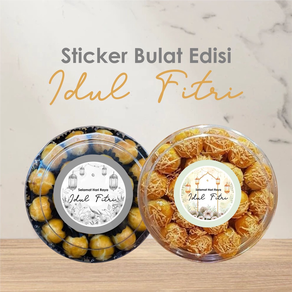 

Cetak Sticker toples hampers idul fitri Stiker bulat 28pcs