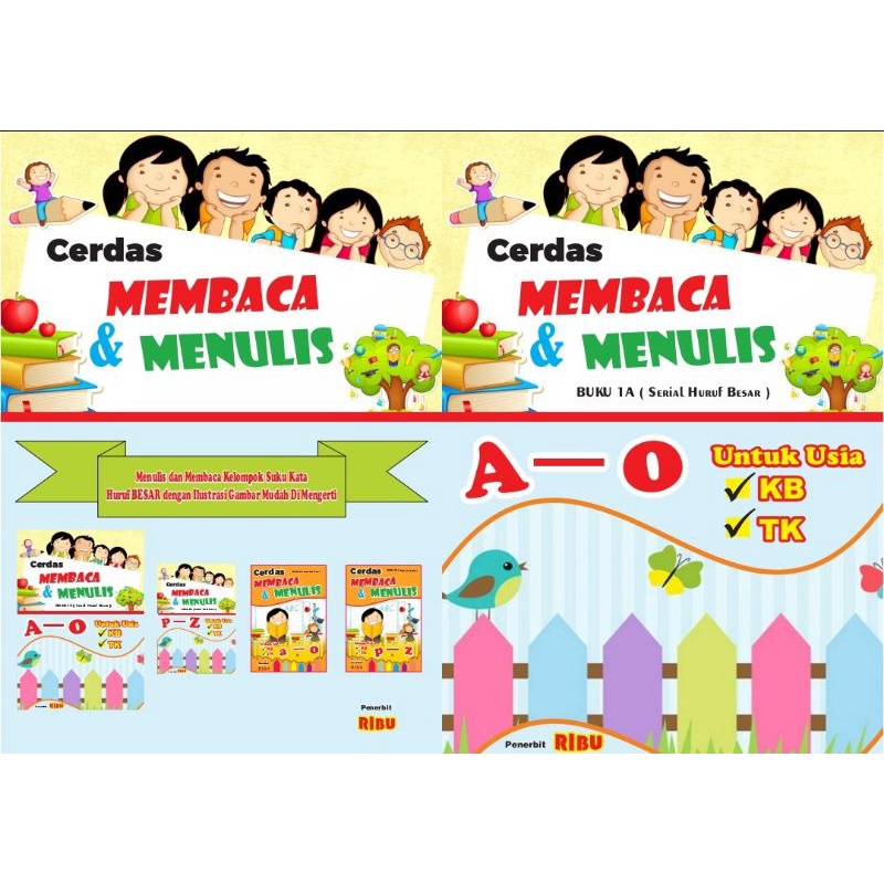 

buku membaca dan menulis mudah anak play group KB TK paud murah