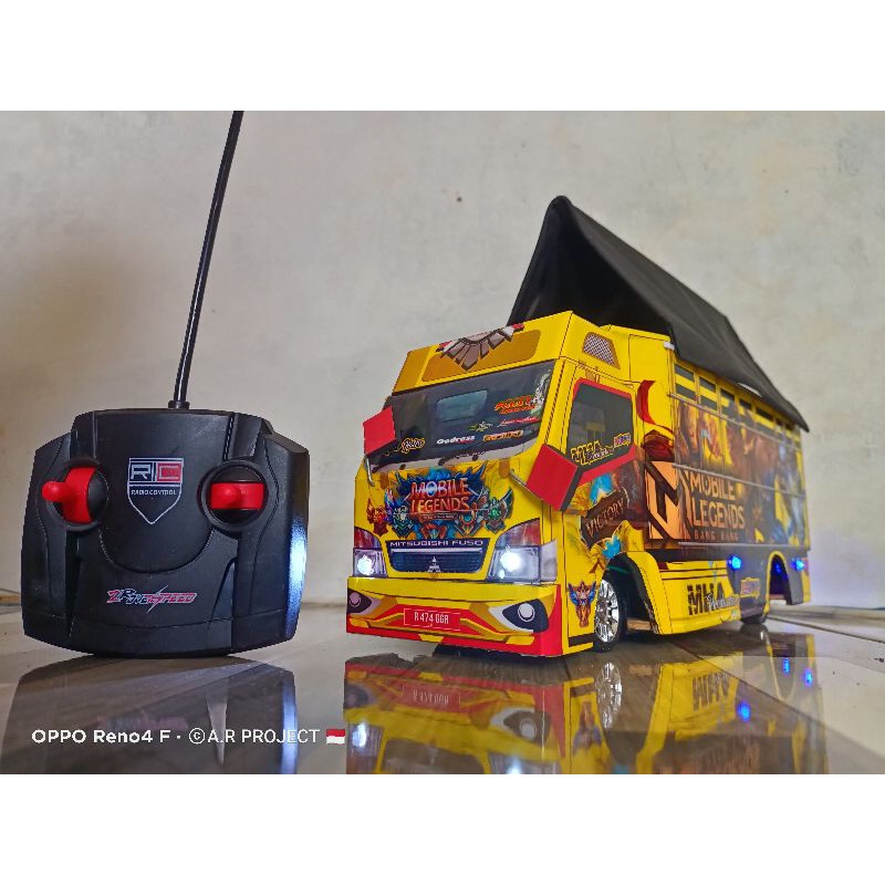 MINIATUR TRUCK OLENG /MAINAN EDUKASI ANAK MINITUR TRUCK REMOTE CONTROL LAMPU FULL LED