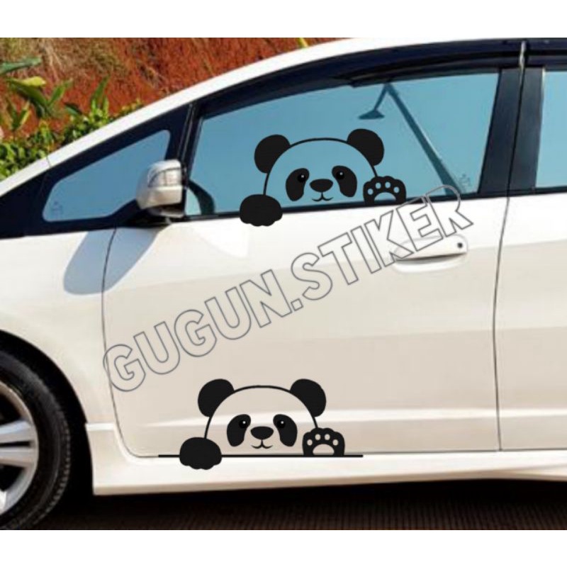 STIKER CUTTING PANDA MENGINTIP UNTUK KACA MOBIL KAP DLL 100% produk baru