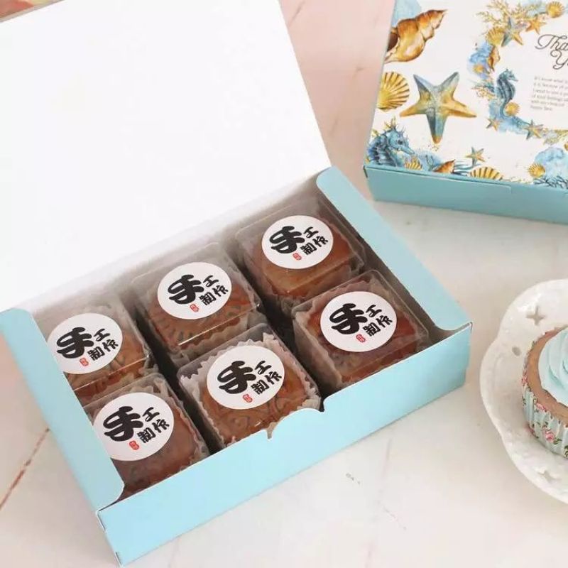 KOTAK KUE HANTARAN BOX KUE SERBAGUNA MOONCAKE NASTAR COOKIES OCEAN