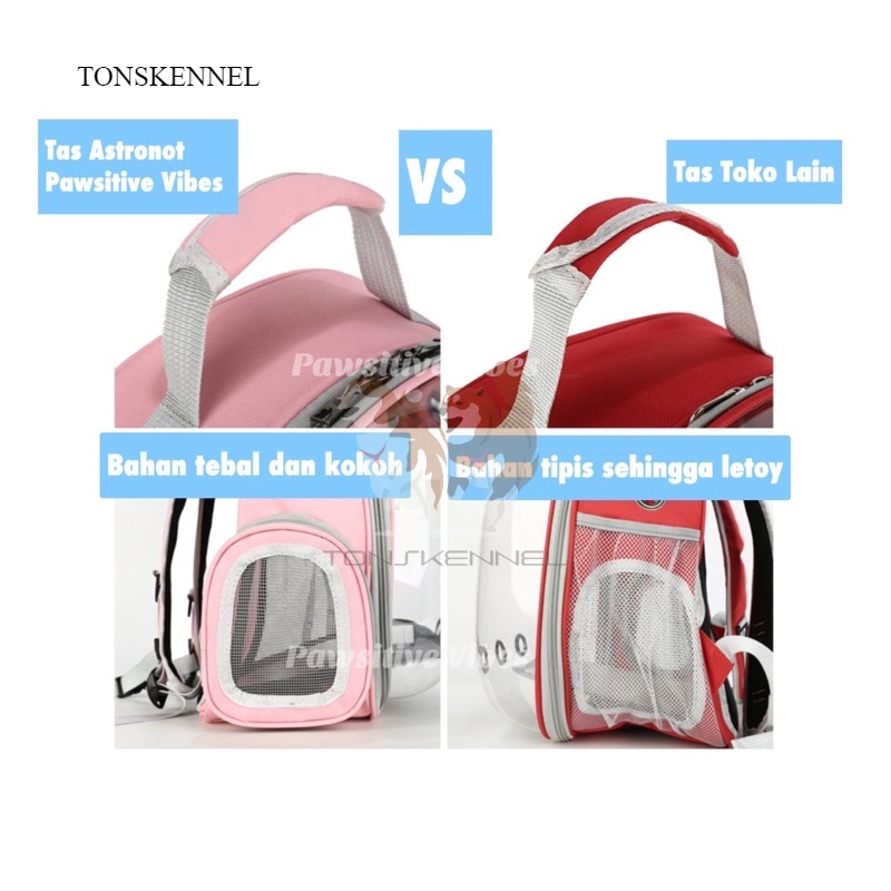 Tas Astronot Kucing Anjing (Bergaransi) | Tas Transparan | Pet Cargo | Tas Anjing Kucing Murah | Tas Ransel Hewan atau Travel Bag Nyaman dan Anti Air Cat Bag Pet Bag