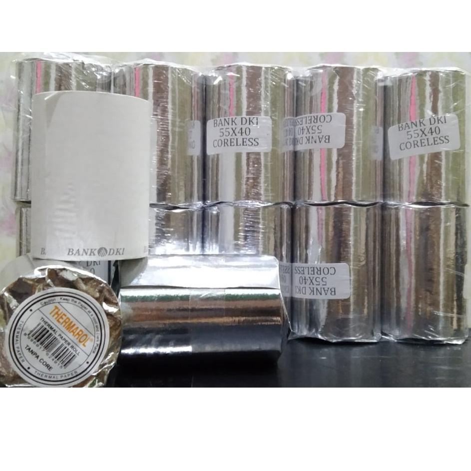 

[KODE PRODUK WID0B4445] 10 Roll - Kertas thermal BNI, Mandiri, Polos 57x38 mm, BRI 57x33 mm, Permata, OVO, DKI 57x40 mm
