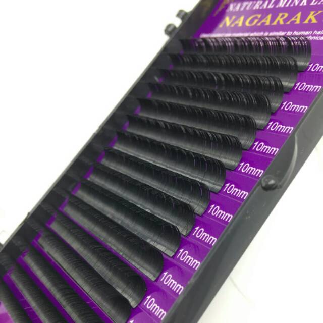 Nagaraku Mink Eyelash Extension Single Lash Purple Nagaraku premium eyelash extension bulumata palsu