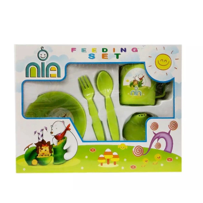 Tempat Makan Bayi Feeding Set Nia Kecil - Peralatan makan Bayi Murah