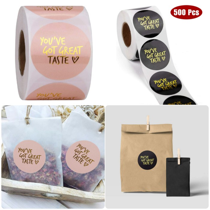 

Stiker ROLL YOU'VE GOT GREAT TASTE 500pcs Stiker Tempelan Snack Makanan PACK PEMBELIAN