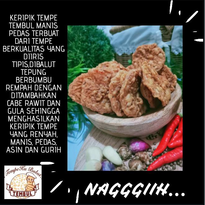 

Keripik Tempe bulat - Tembul Renyah Rasa Pedas Manis