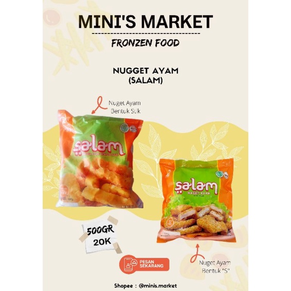 

CHICKEN NUGGET - NUGGET AYAM (500gr) | FROZEN FOOD