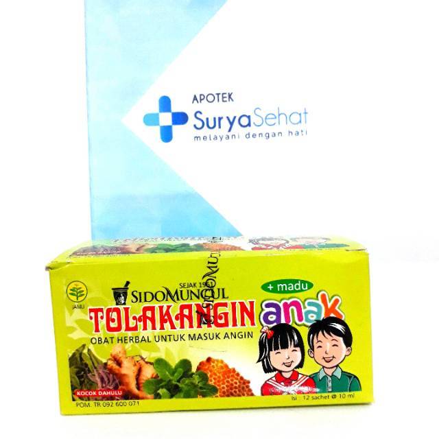 TOLAK ANGIN ANAK Sido Muncul 1 BOX isi 12 sachet @ 10 ml (Obat Masuk Angin)