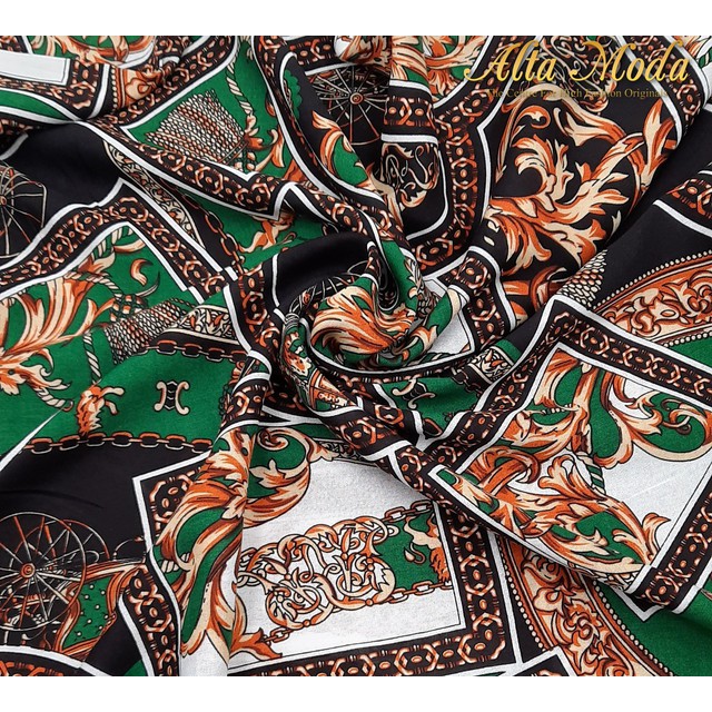 

Alta Moda Viscose Rayon Motif Geometrical Print - Green (1M)