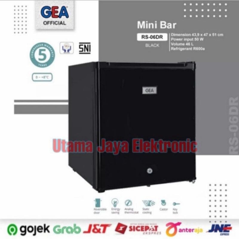 Kulkas Mini Bar GEA RS-06DR Kulkas Portable