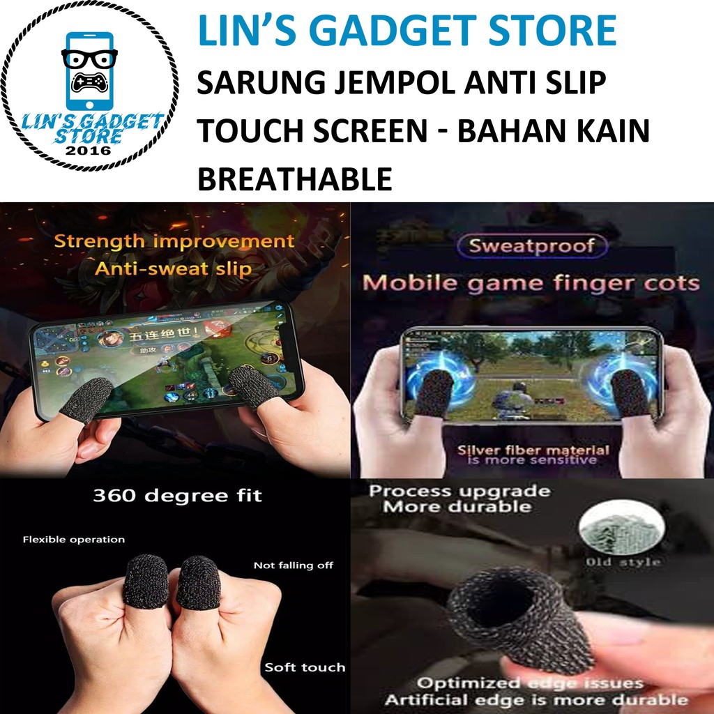 Sarung Jempol Anti Slip Touch Screen Bahan Kain Breathable Shopee Indonesia