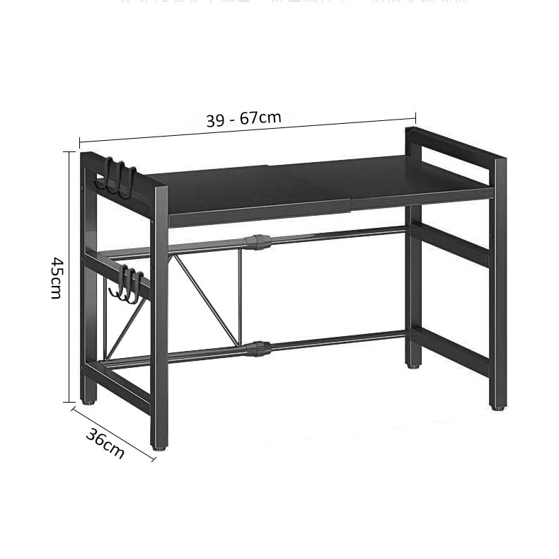 HOVELSHOP Rak Oven Microwave Adjustable Penyimpanan Perlengkapan Bumbu Dapur Multifungsi