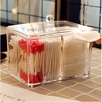 Kotak Acrylic Penyimpanan Kapas Dan Cotton Bud