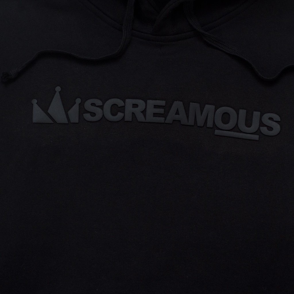 SWEATER HOODIE SCREAMOUS BLACK ON BLACK / JAKET HOODIE DISTRO PRIA / HOODIE UNISEX