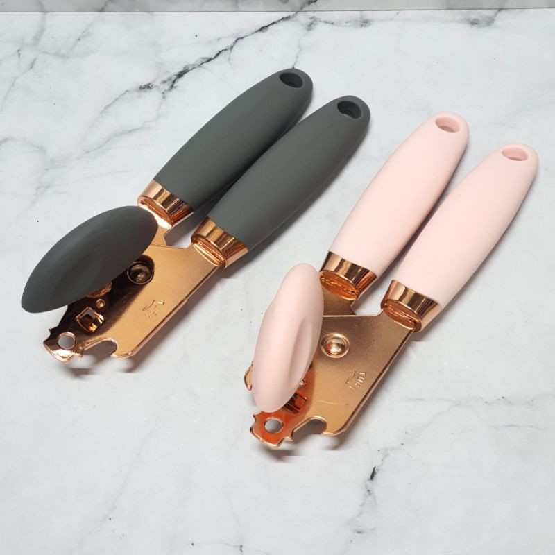 Can opener Rose Gold silicone handle / pembuka kaleng / botol