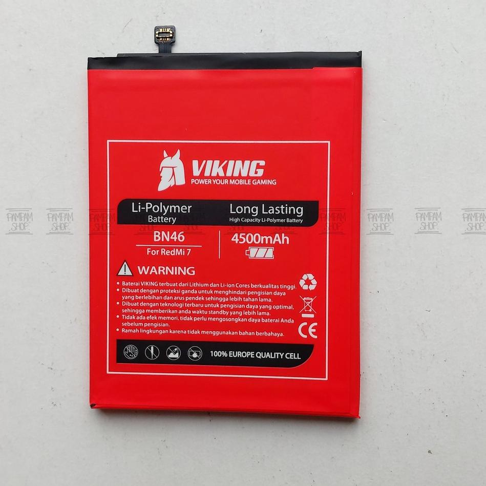 Lebih Irit Baterai VIKING Double Power Original XiaoMi BN46 Redmi 7 Note 8 Batre Batrai Battery Handphone HP