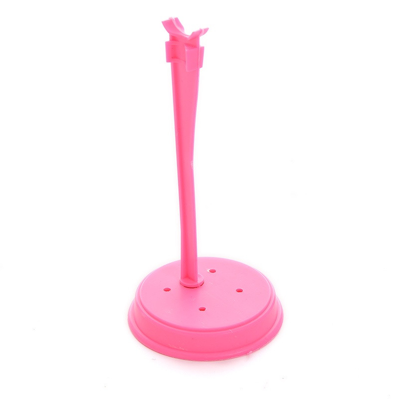 1pc Stand Hanger Pakaian Warna Pink Untuk Furnitur Rumah Boneka Barbie