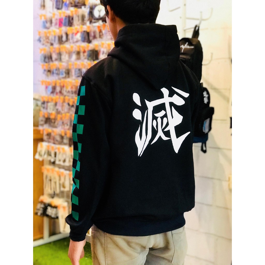 Jaket distro fleece Tanjiro Kamado Demon Slayer Kimetsu no Yaiba