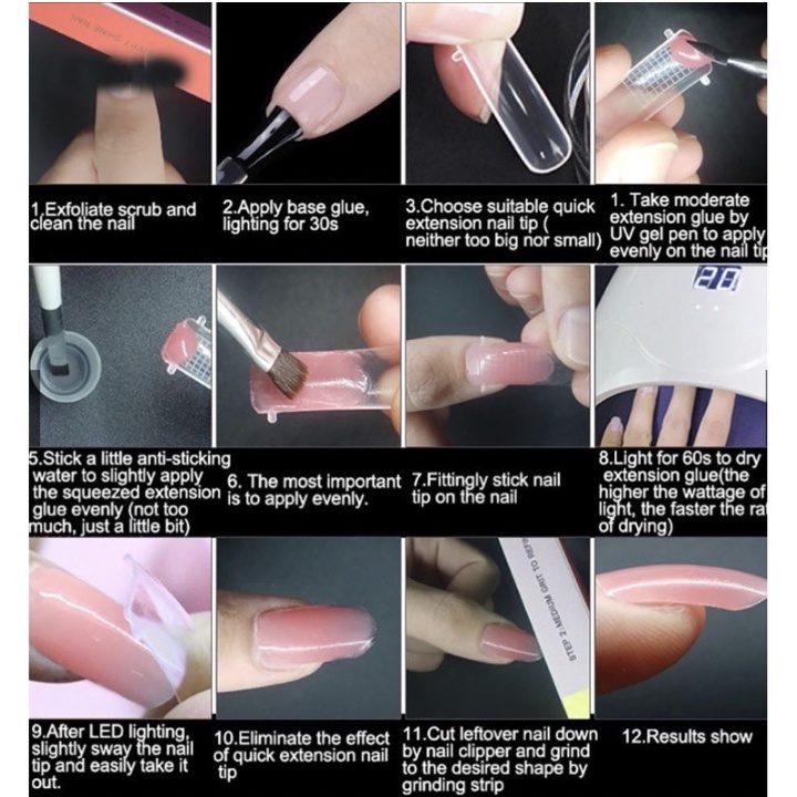 Kikir Kuku Double Dual Brush Spatula Poly Gel Kuas Polygel Extension KU019