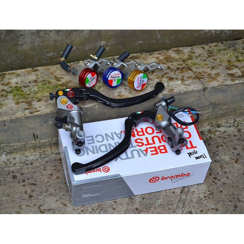 MASTER REM BREMBO IZUMI TABUNG PISAH PLUS DUDUKAN SPION DAN SWIT KOPLING REM BEAT VARIO VIXION NINJA