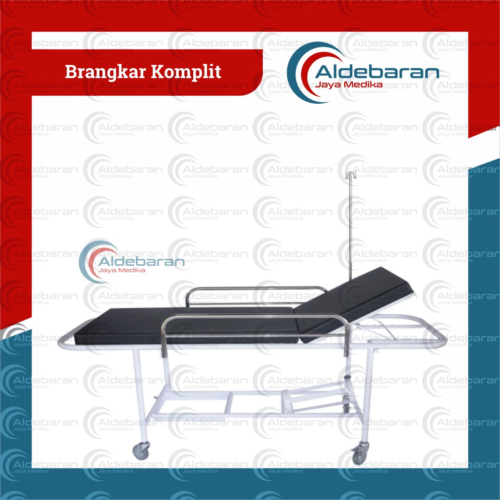 Brangkar Dorong Pasien Komplit Bahan Besi | Brangkar Pasien Komplit Besi Stainless