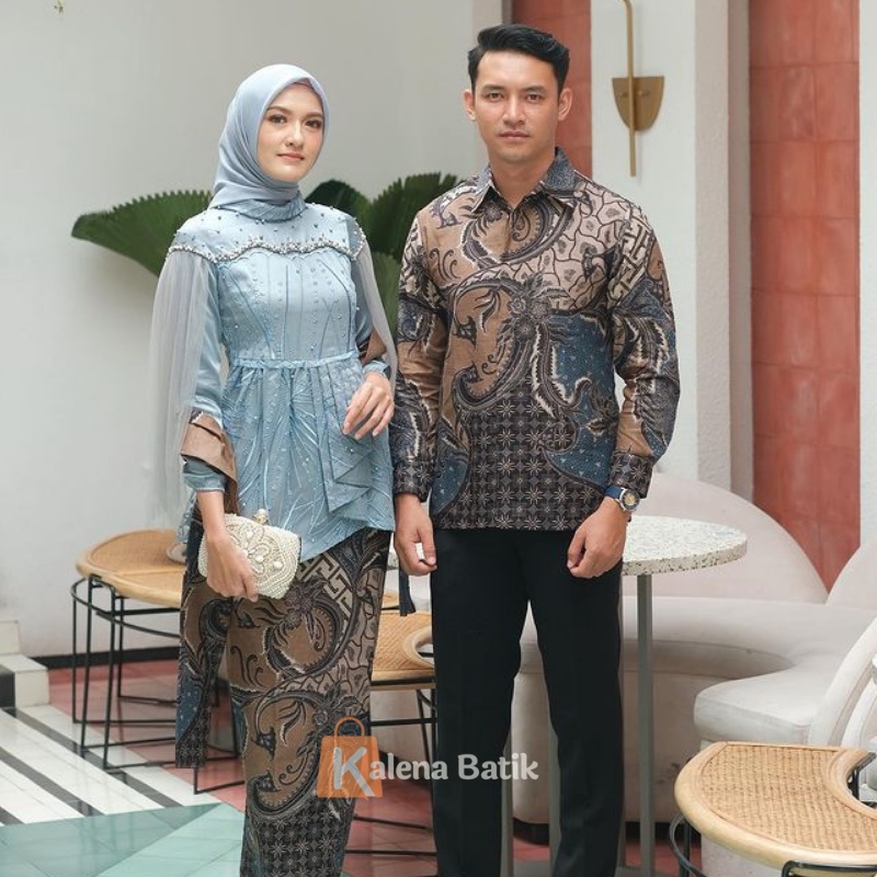 Kebaya Couple Vanilla Series Kebaya Batik Couple Terbaru Lamaran Wisuda Kondangan Tunangan Modern