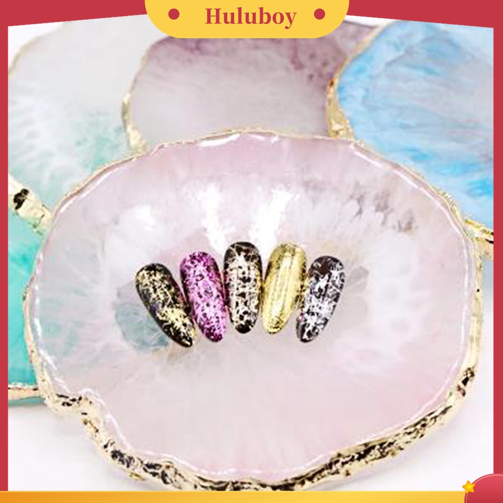 Huluboy Huluboy♡ Palet Cat Kuku Bahan Resin Warna Emas Untuk Manicure DIY