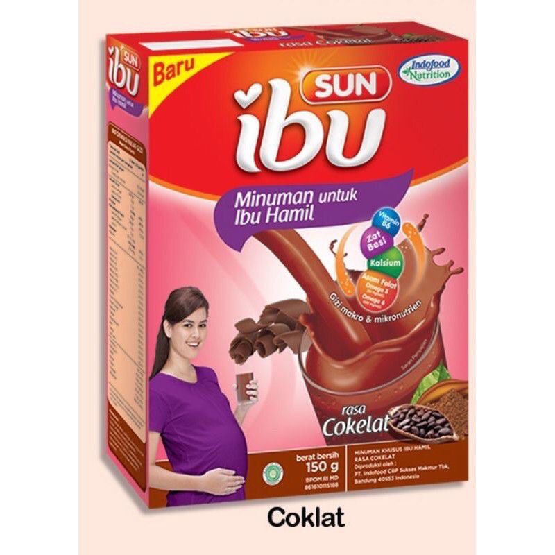 

Sun Susu Ibu Hamil Rasa Coklat 150 Gram / Susu Ibu Hamil Kemasan Box / Rasa Chocolate