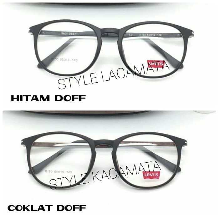 Frame Kacamata Bulat, Kaca mata Anti Radiasi, Kacamata Minus : L 150