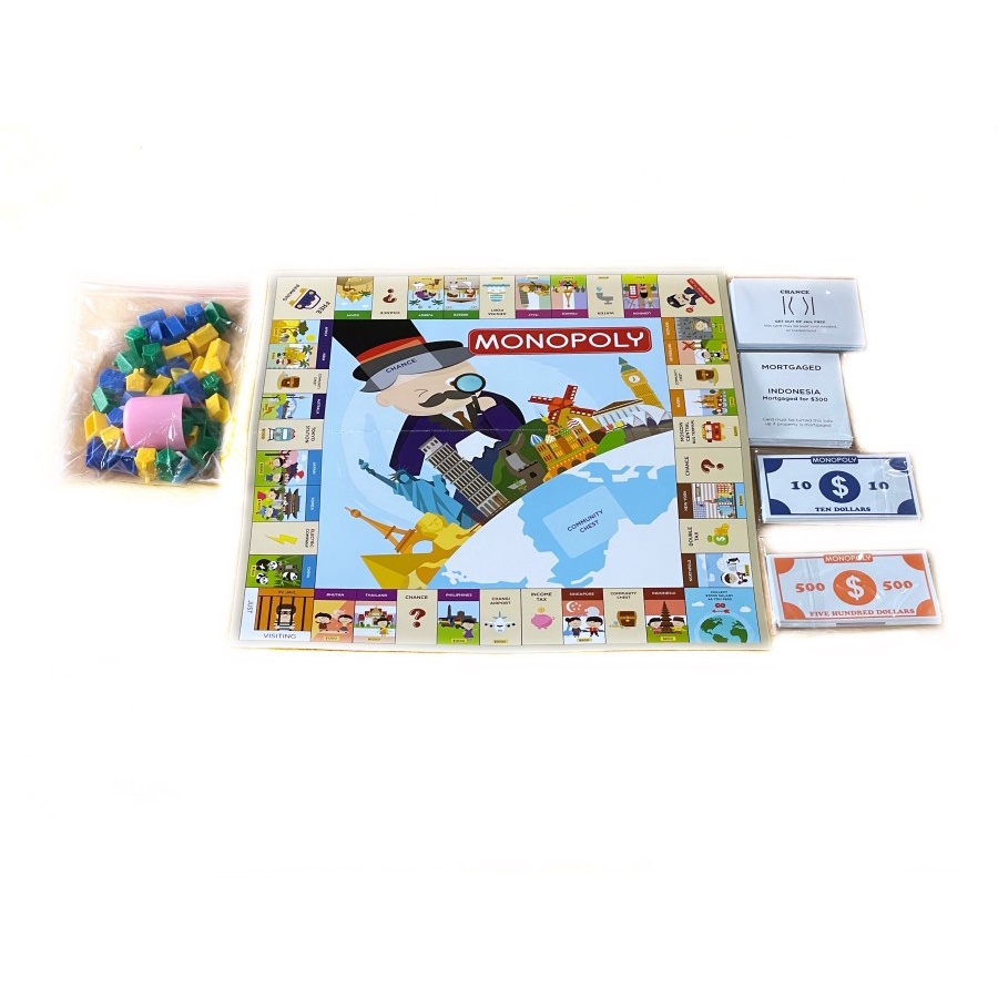 M180 Monopoly All Around The World ( Mainan Edukasi Fun Board Games )