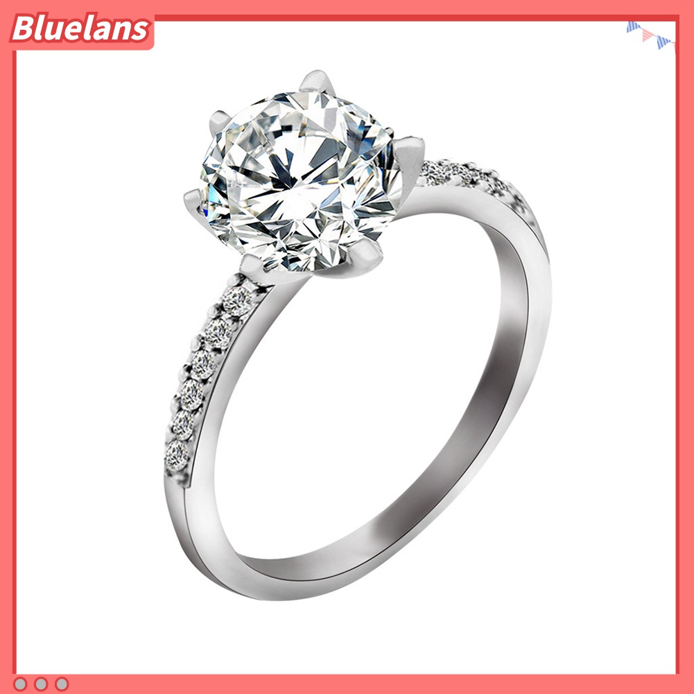 Cincin Jari Cubic Zirconia Inlaid Untuk Wanita