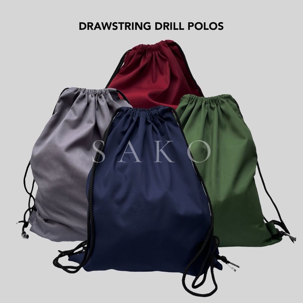 (SAKO) - RANSEL SERUT DRAWSTRING DRILL POLOS  35X42 CM