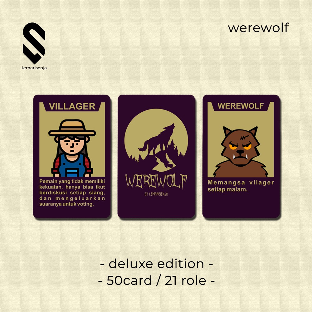 Kartu Permainan Werewolf lite &amp; deluxe pack Shopee